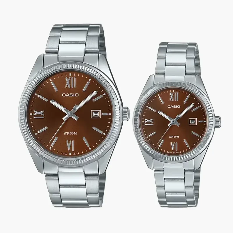 Casio MTP-1302DD-5AV-LTP-1302DD-5AV Couple’s Analog Watch Set